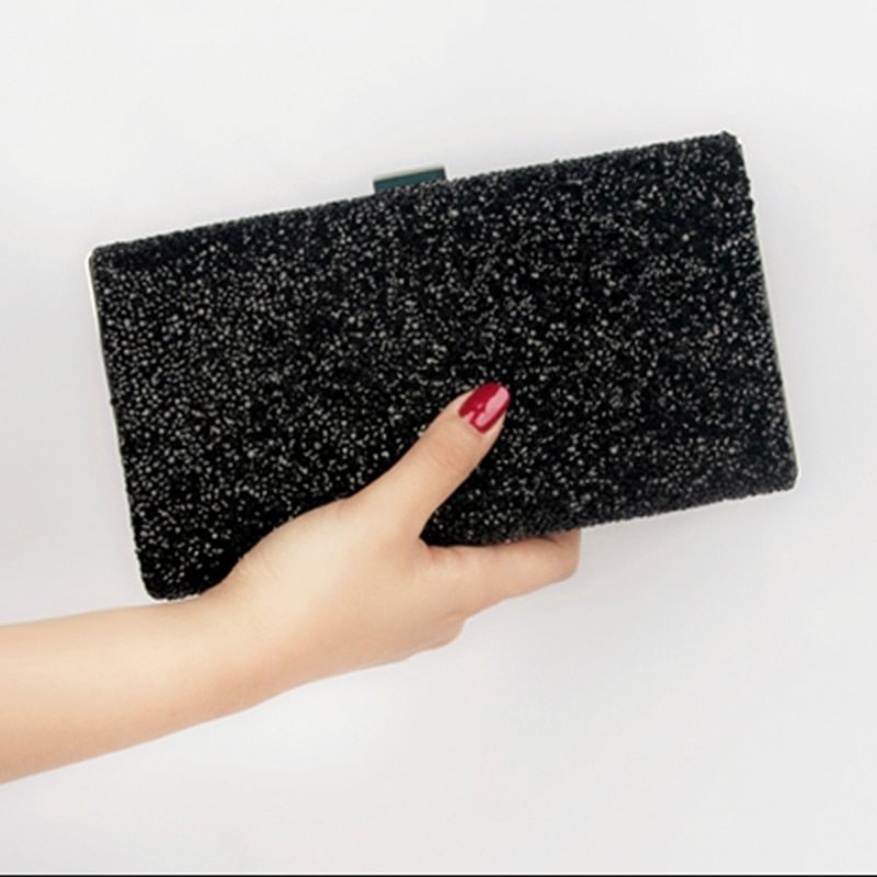Rhinestone Clutch Bag Women Luxury Gillter Evening Party Purse Box Bag Diamond Female Clutch Crystal Day Wallet Wedding Purse US Mall Lifes