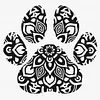 Paw Silhouette-11CT Stamped Cross Stitch 40*40cm tapestrymarket