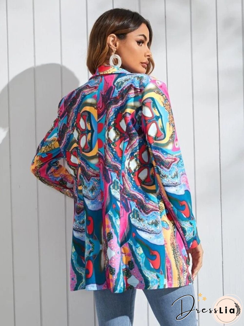 New Spring And Autumn Printed Lady's Casual Small Suit Coat Fashion Women's Wear Colorful Blazer Jacket For Women Suit Blazer