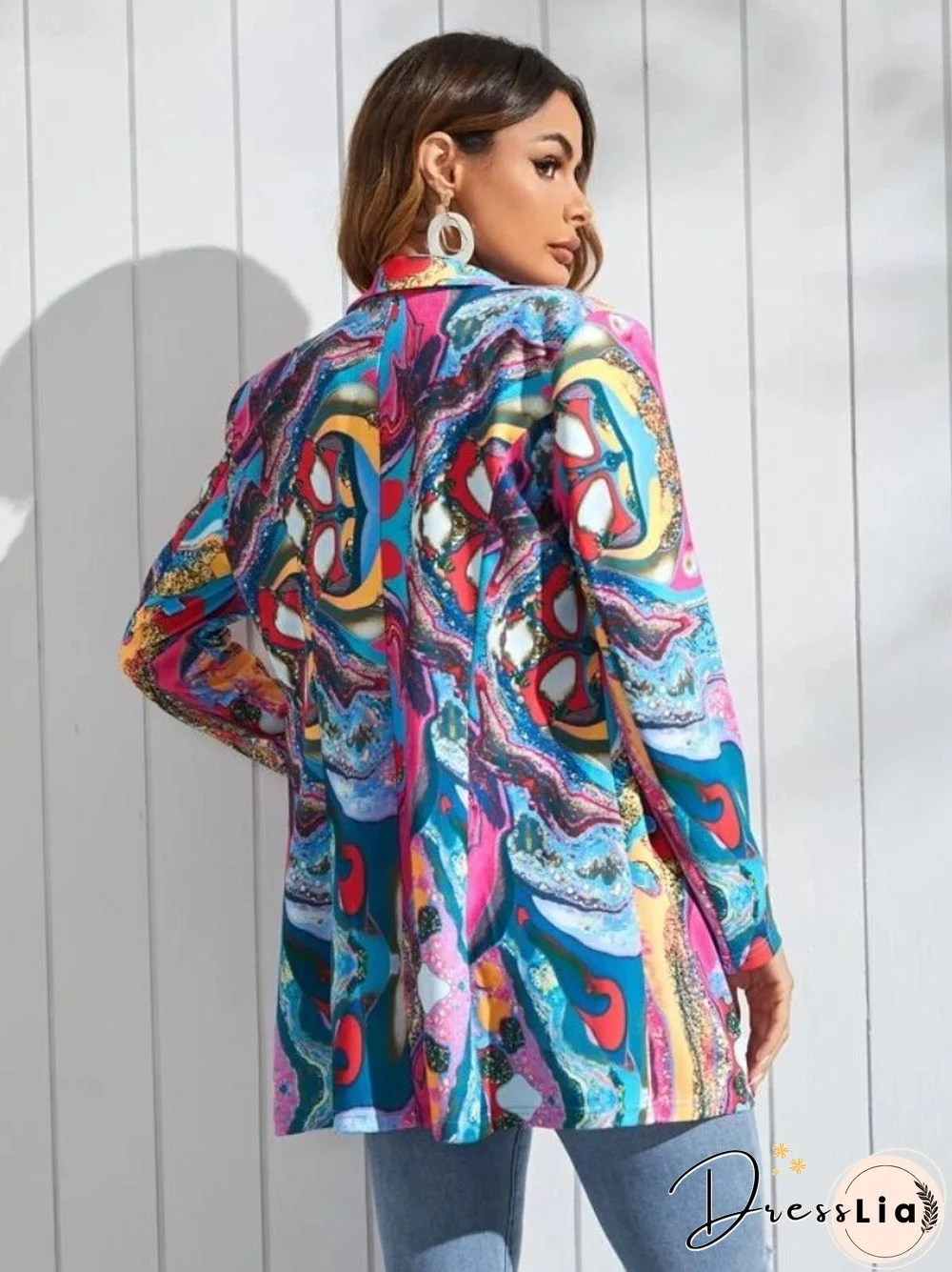 New Spring And Autumn Printed Lady's Casual Small Suit Coat Fashion Women's Wear Colorful Blazer Jacket For Women Suit Blazer