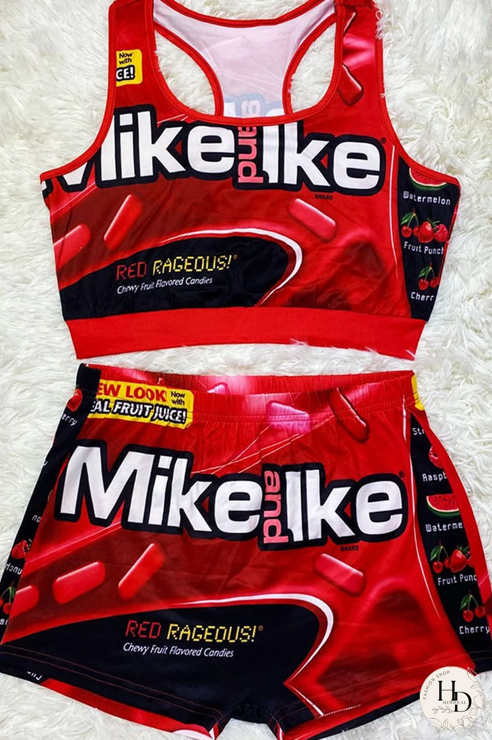 Pink Sexy Europe and America Print Solid Straight Sleeveless Two Pieces