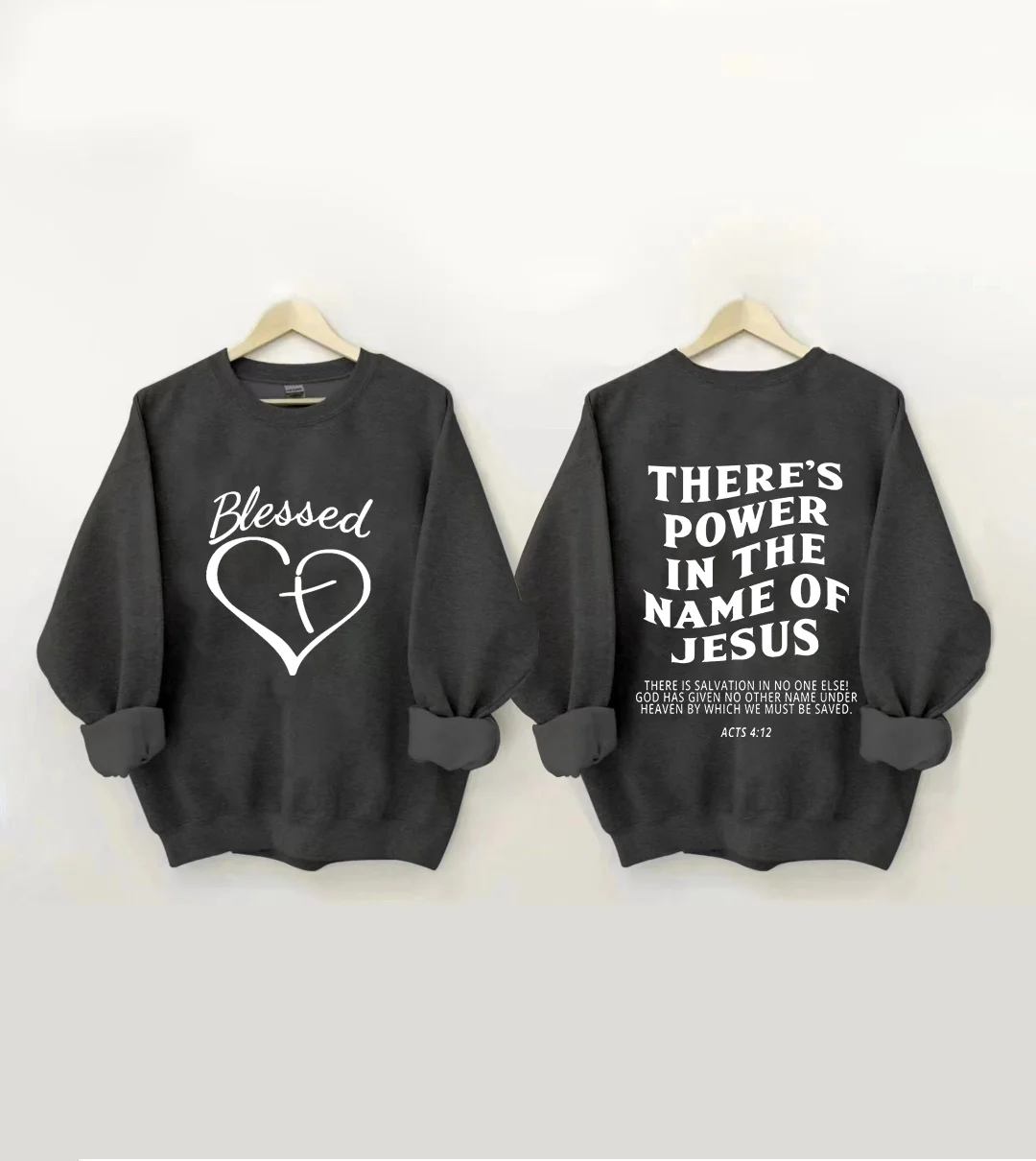 Blesses Heart There&lsquo;s Power In The Name Of Jesus Sweatshirt