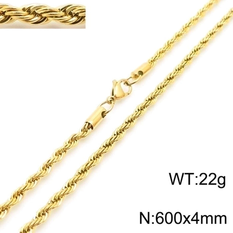 Jewelry Fashion Geometric 304 Stainless Steel 18K Gold Plated Plating Stainless Steel Necklaces