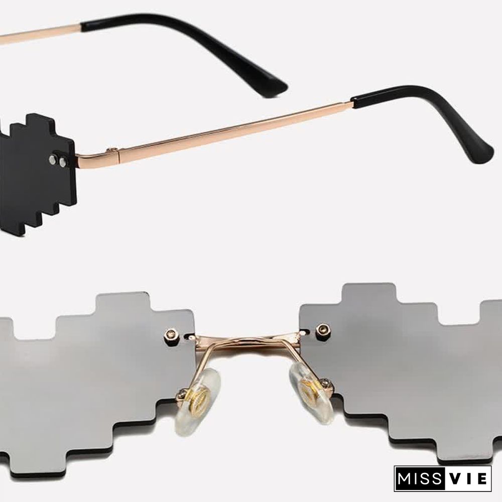 Love Heart Pattern Lens Funny Sunglasses