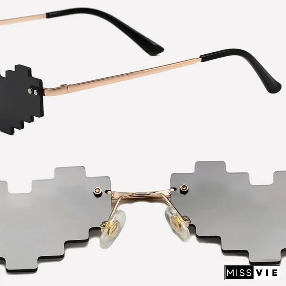 Love Heart Pattern Lens Funny Sunglasses