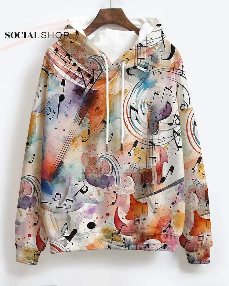 The Grand Finale of Retro Music: Resonating in a Long Sleeve Hooded Sweatshirt socialshop
