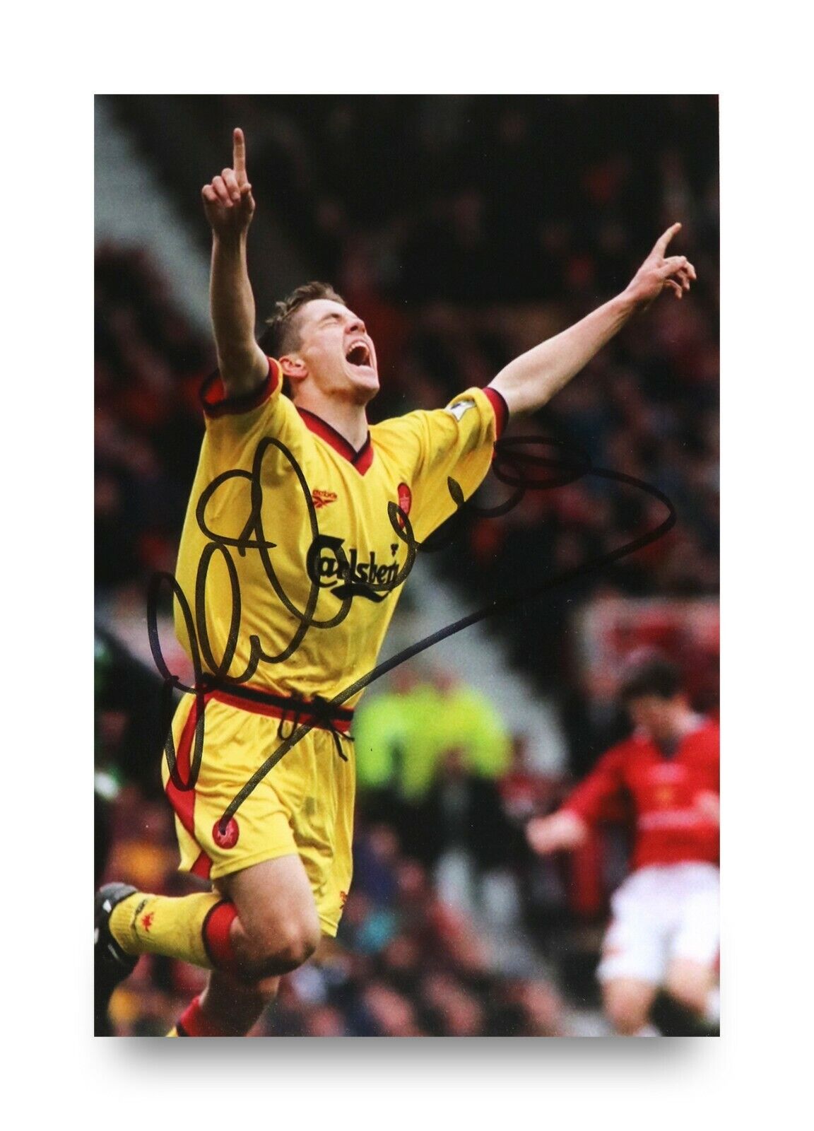 Michael Owen Signed 6x4 Photo Poster painting Liverpool England Manchester United Autograph +COA