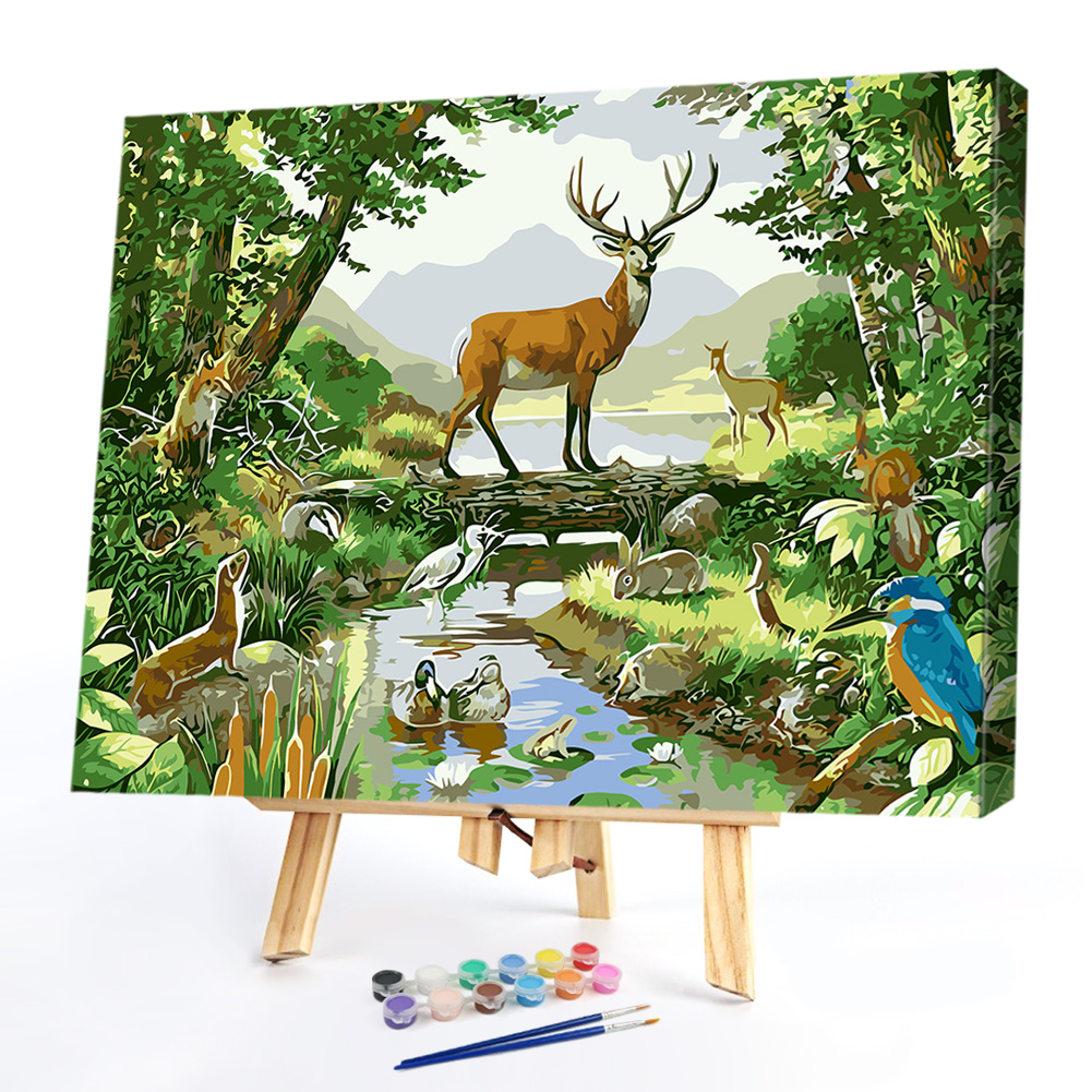 

50*40CM Paint By Numbers-Elk, 501 Original