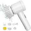 5 in 1 Handheld Bathroom Cleaning Brush Scrubber with Charging Cord
