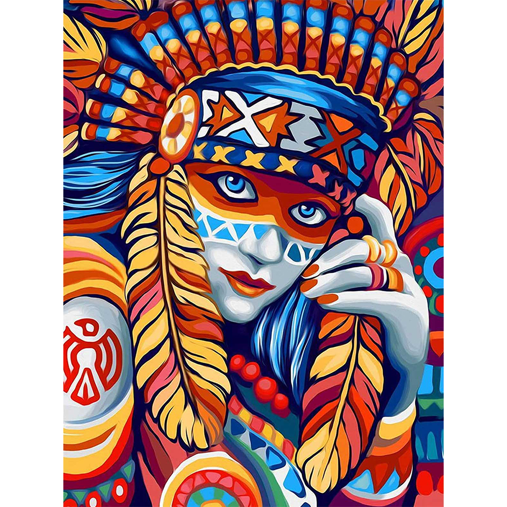 

Indian Girl - Round Drill Diamond Painting - 30*40CM, 501 Original