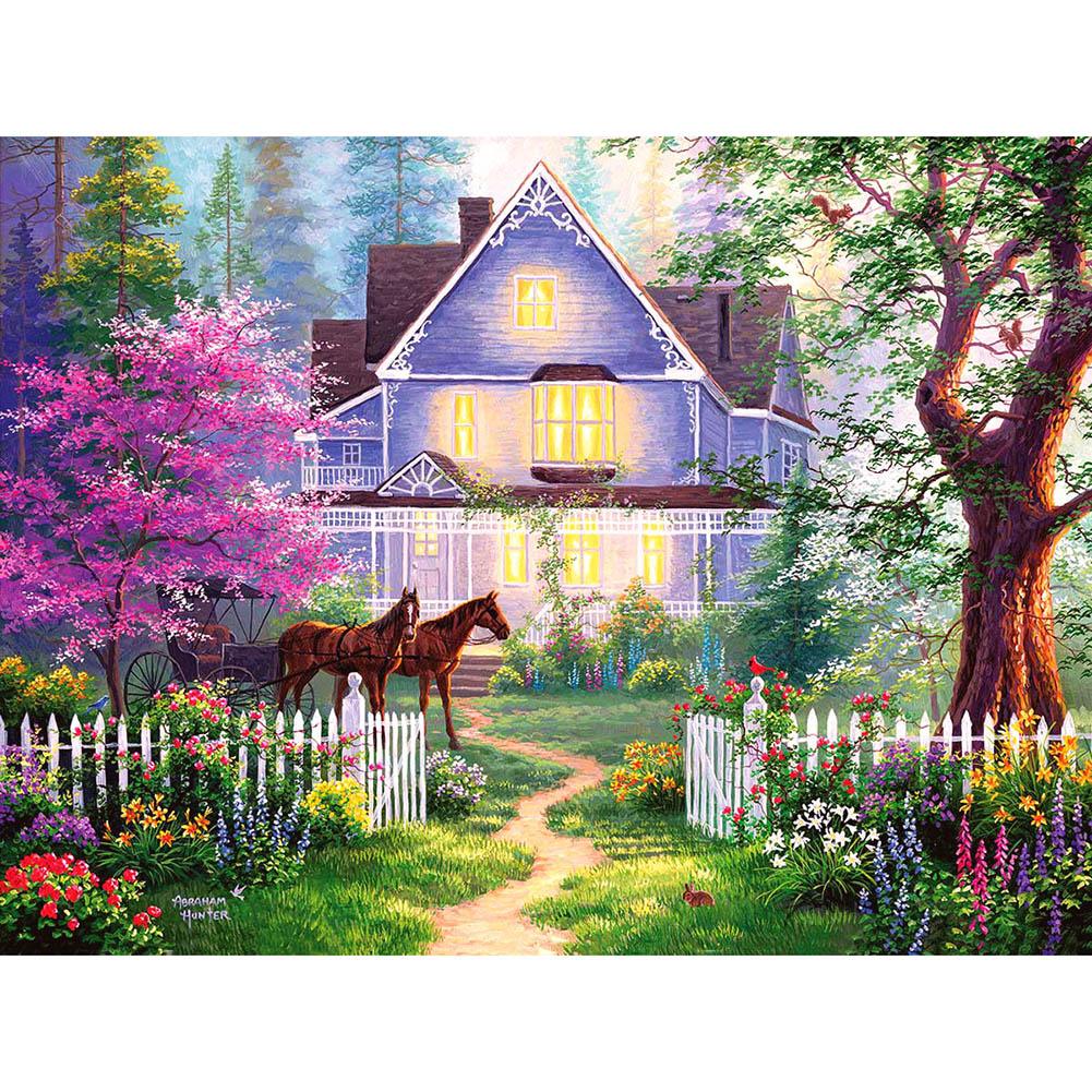 

30x40cm Round Drill Diamond Painting-Secluded House, 501 Original