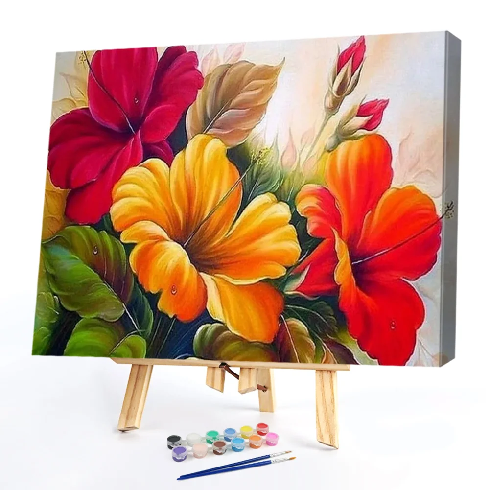 Colored Flowers - Paint By Numbers(50*40CM)