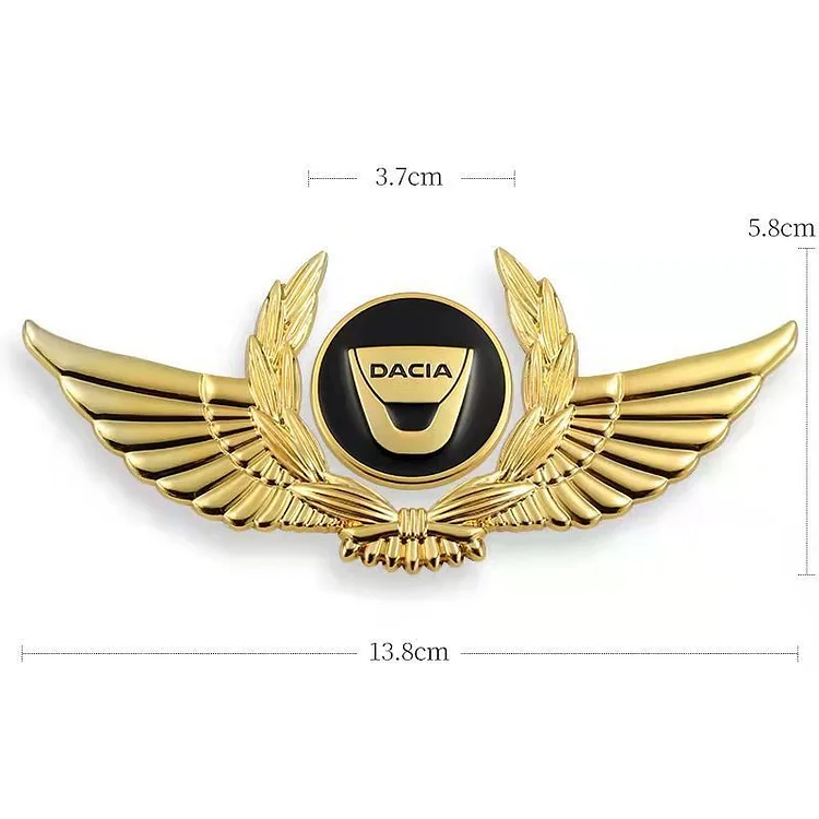 3D hollow metal wings car sticker
