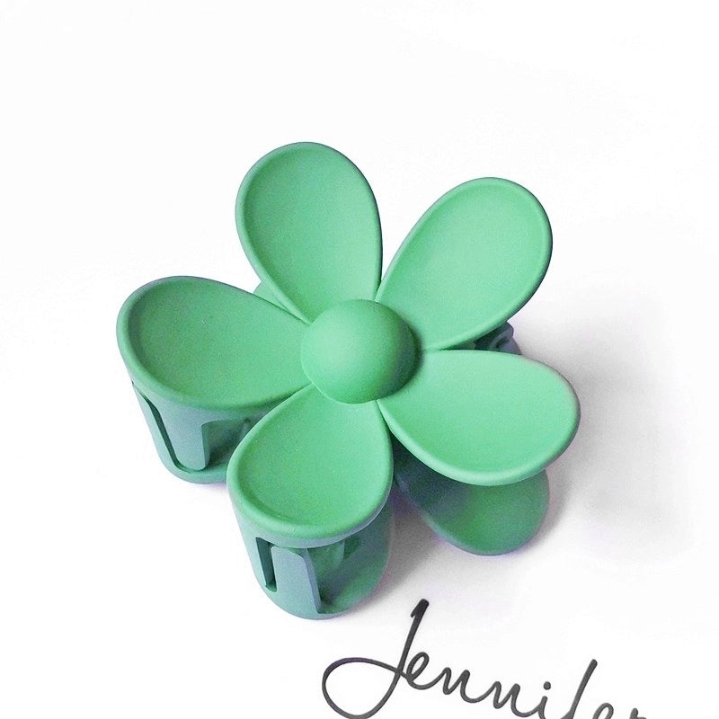 Minimalist Flower Plastic Stoving Varnish Hair Claws 1 Piece