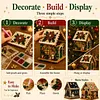 DIY Christmas House Pearl Painting Kit | 3D Wooden Holiday Decor