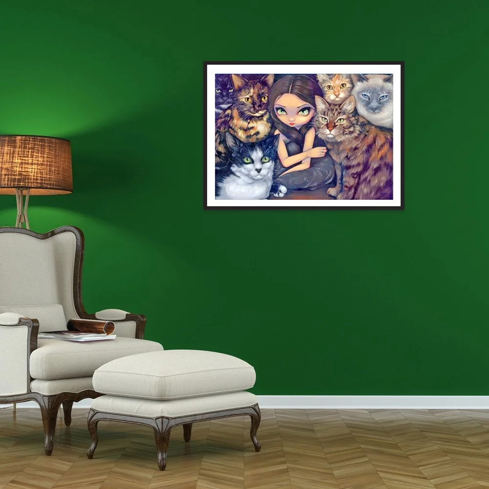 Full Round Diamond Painting 40*30cm - Big Eyes Doll