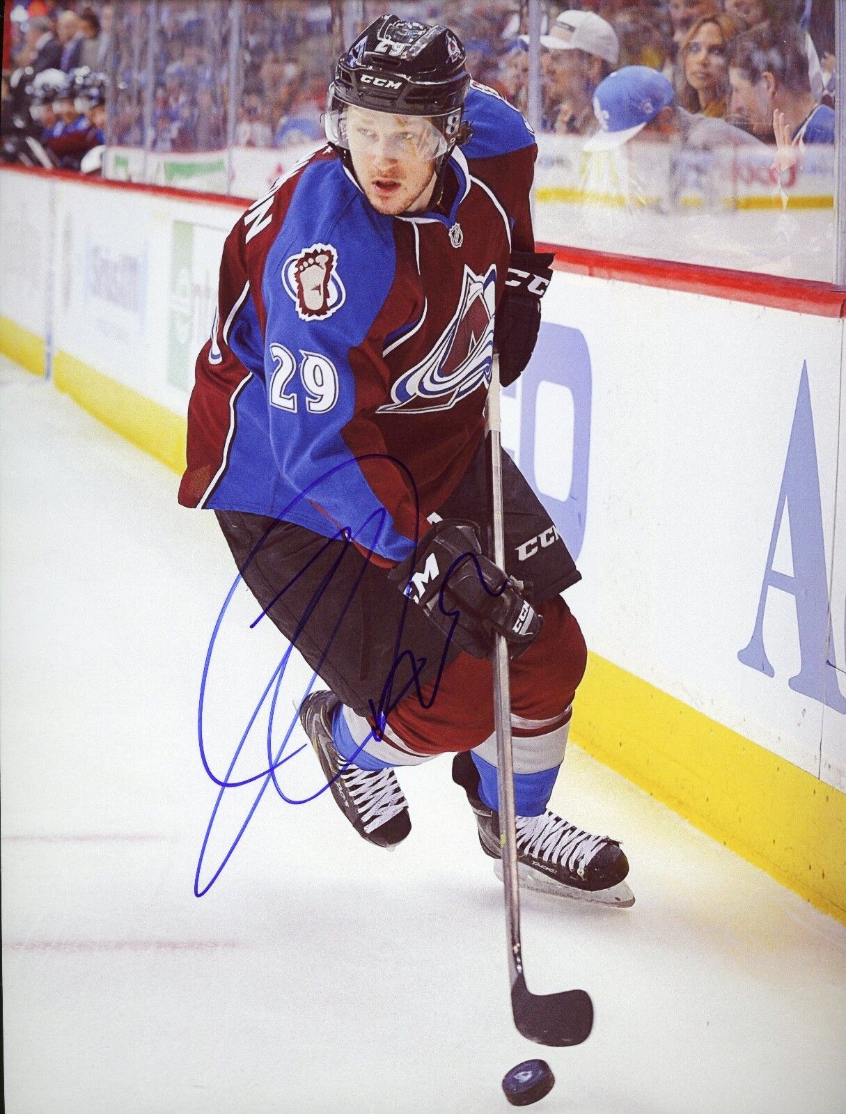 NATHAN MACKINNON Authentic Hand-Signed COLORADO AVALANCHE