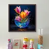 Luminous Tulip Vase-11CT Stamped Cross Stitch 40*40cm/15.75*15.75in tapestrymarket