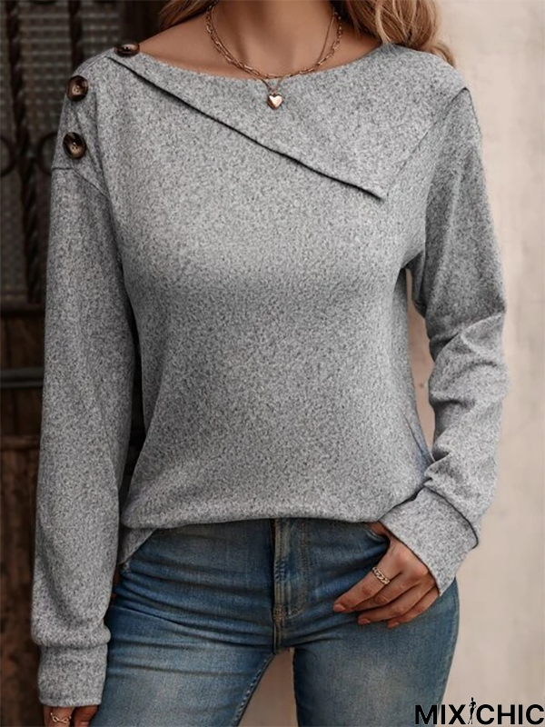 Shawl Collar Jersey Sweatshirt