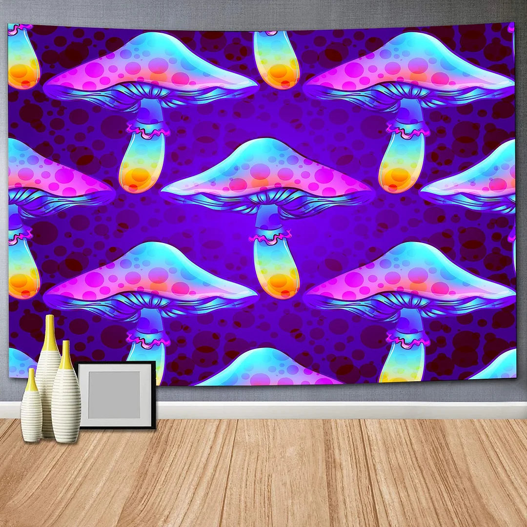 Indian Rainbow Psychedelic Buddha Tapestry Bohemia Abstract Mushroom Wall Hanging Tapestries Hippie Tarot Elephant Blanket Decor