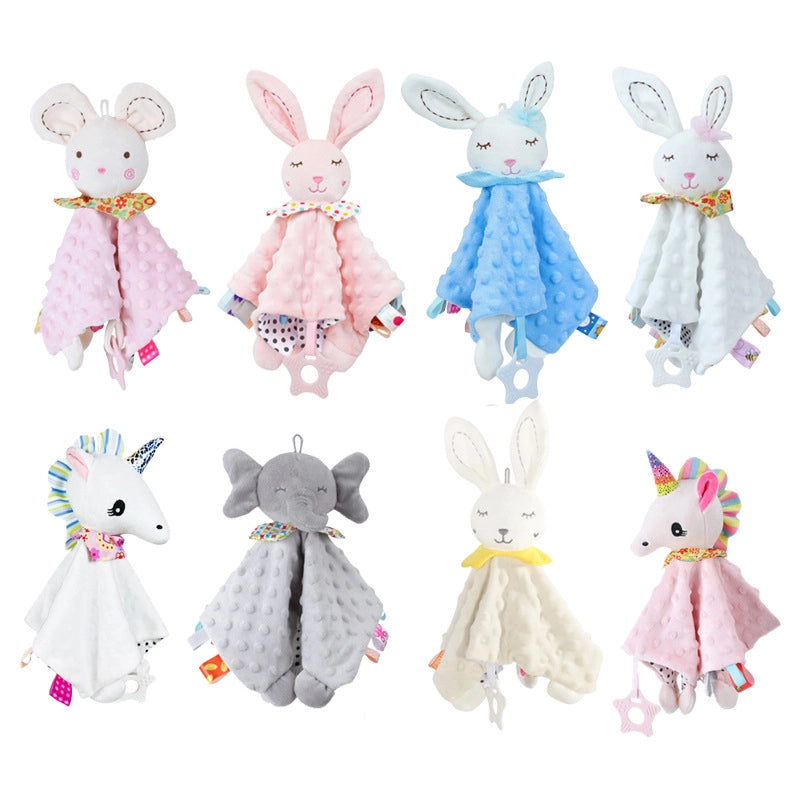 Babsky Baby Animal Ambulatory Towel Cute Cartoon Car Bed Hanging Baby Hand-kerchief Slipper Towel Ambulatory Towel Toy