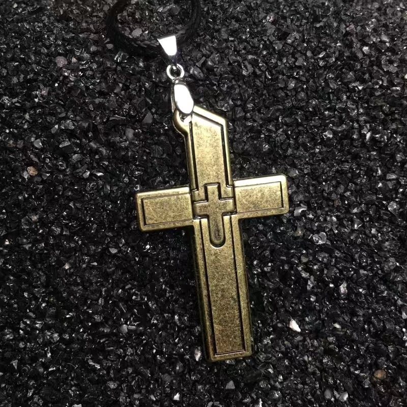 Cross Necklace SelfDefense Hidden Knife Replaceable Blade Necklace