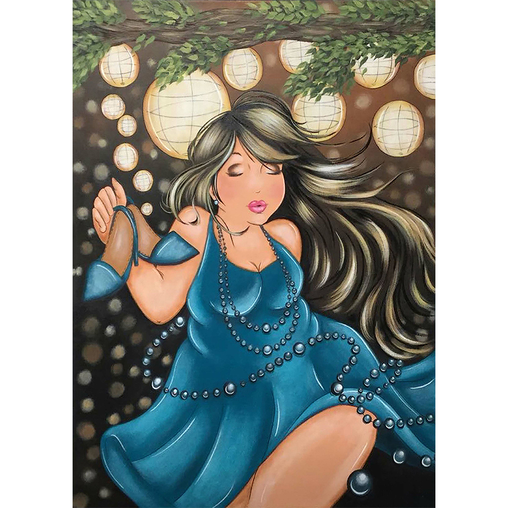 

Fat Lady - Round Drill Diamond Painting - 30*40CM, 501 Original