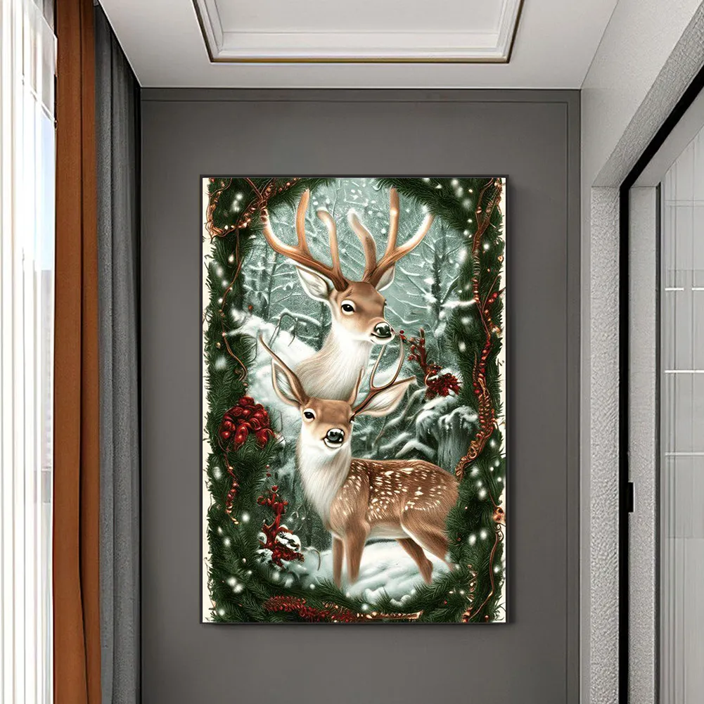 Diamond Painting - Full Round Drill - Snow Elk(Canvas|50*70cm)