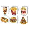 6Pcs DIY Diamond Painting Hamburger Keychain