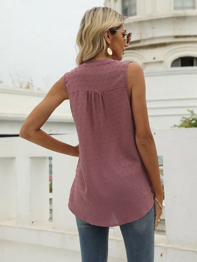 Summer Solid Sleeveless Blouses For Women 2022 Fashion V Neck Elegant Office Work Shirts Tops Plua Size Casual Chiffon Blouse
