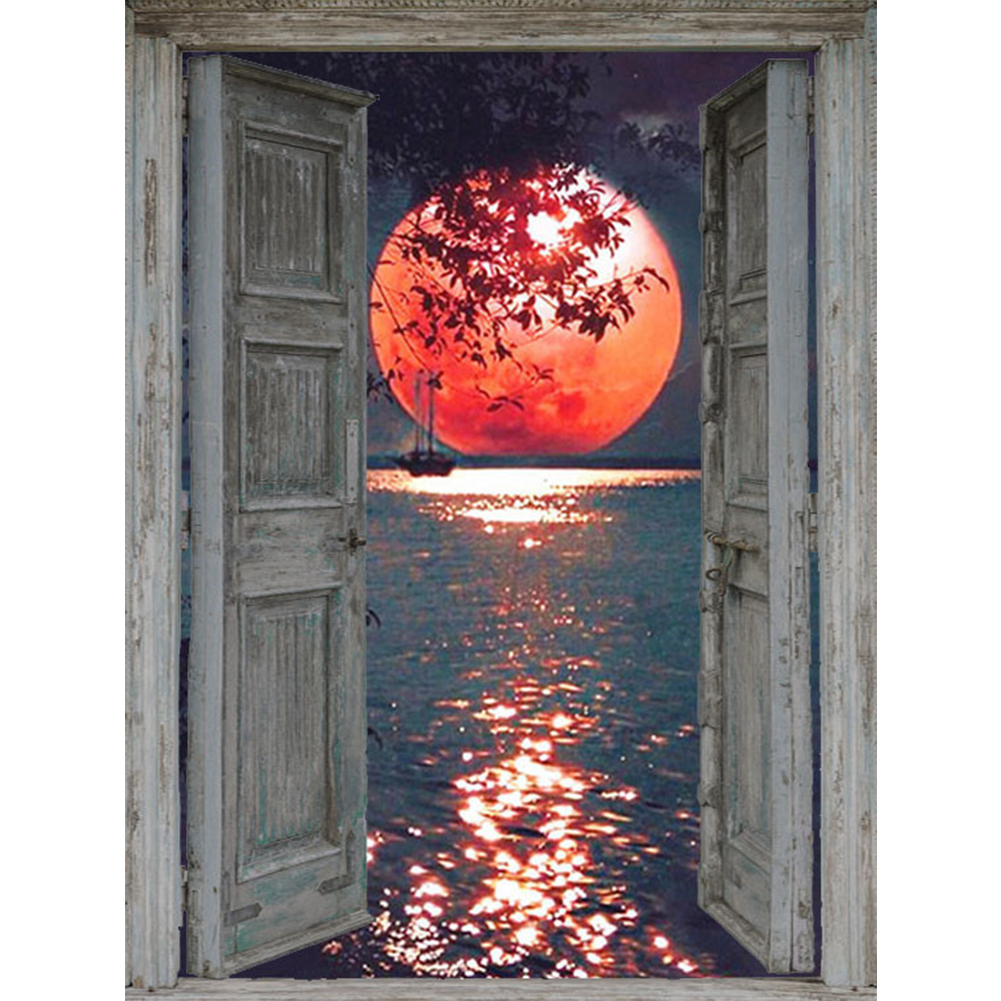 

Door Sea Moon - Round Drill Diamond Painting - 30*40CM, 501 Original