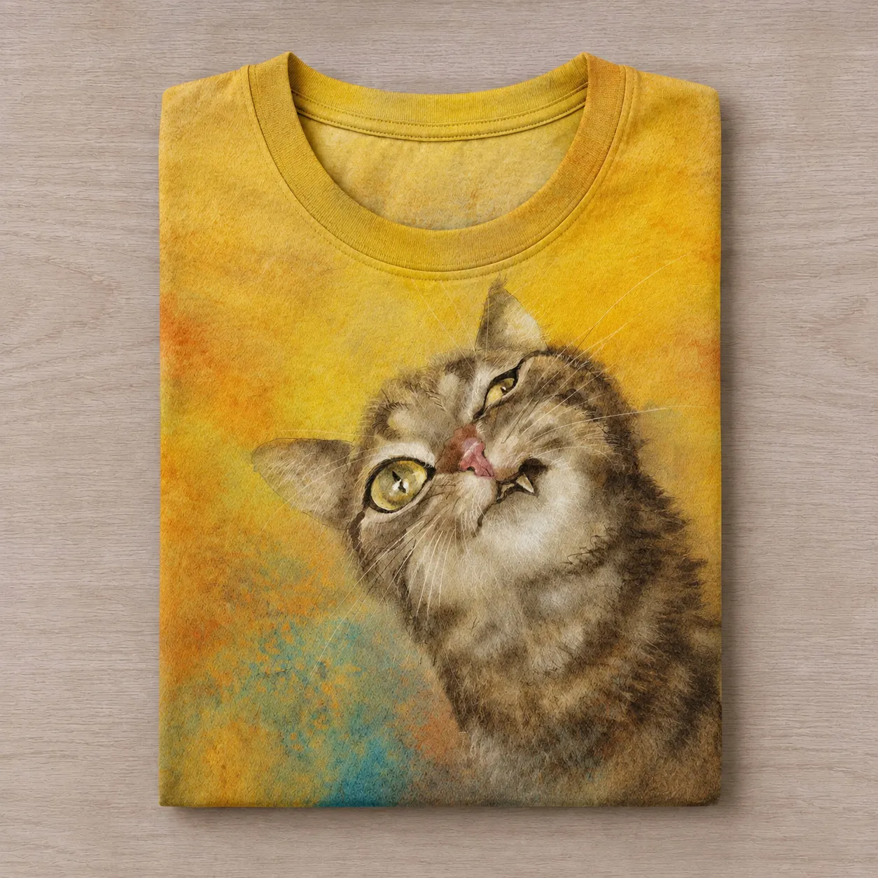 Comstylish Women's Funny Cat Print Short Sleeve T-shirt