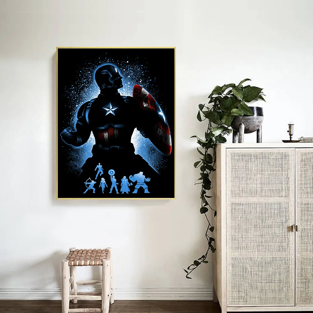 11CT Full Stamped Cross Stitch - Silhouette Series(Canvas|40*50cm)