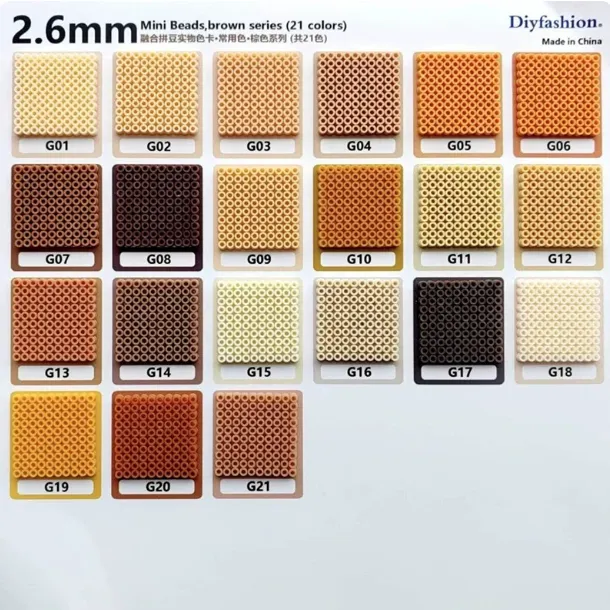 2.6mm Artkal Series G Brown Fuse Beads 1200 beads / pack ✨