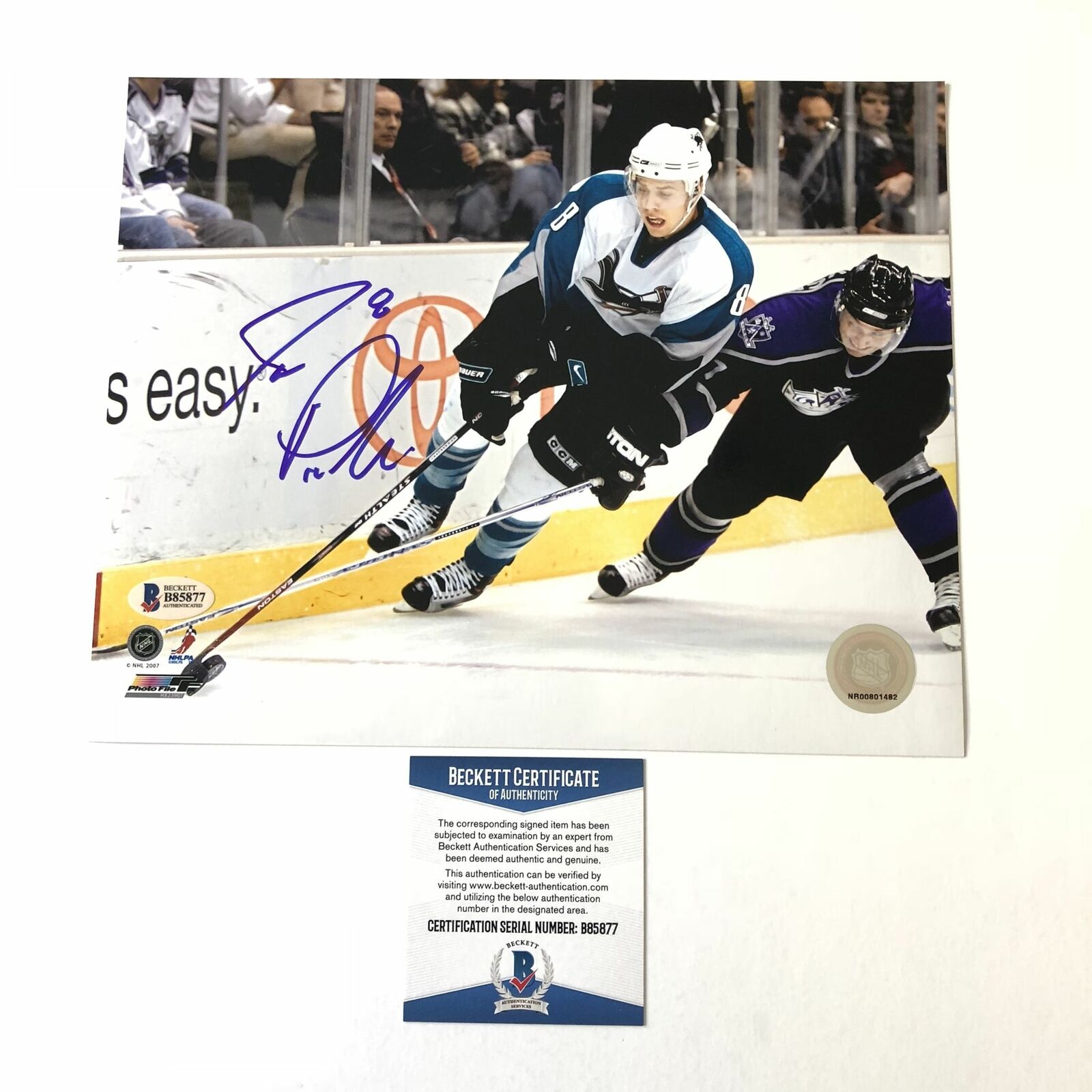 Joe Pavelski signed 8x10 Photo Poster painting BAS Beckett San Jose Sharks Autographed