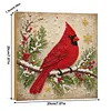 (20x20cm)North American Cardinal Xmas Pearl Painting Art Kits With Inner Frame Pearl Gem Paintings Picture Arts Craft for Adults Beginners Home Wall Decor