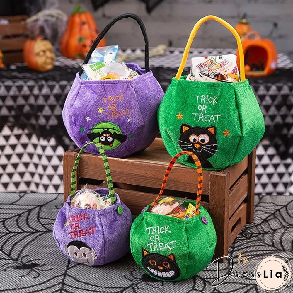 Halloween Candy Bag Gifts Bag Party Favors Storage Pouch Protable Handbag