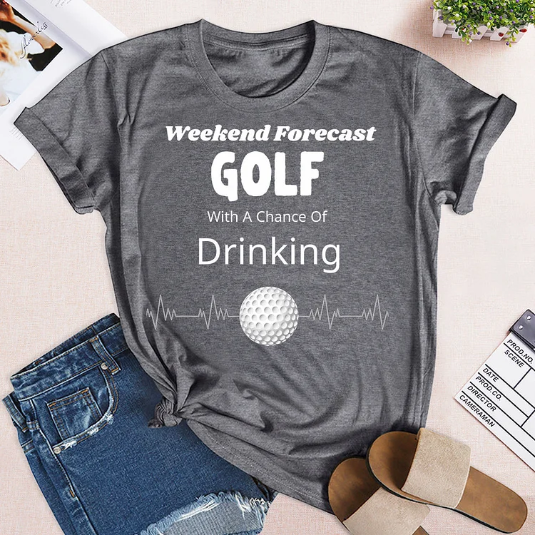 Weekend Forecast Golf   T-shirt Tee -03163-Annaletters