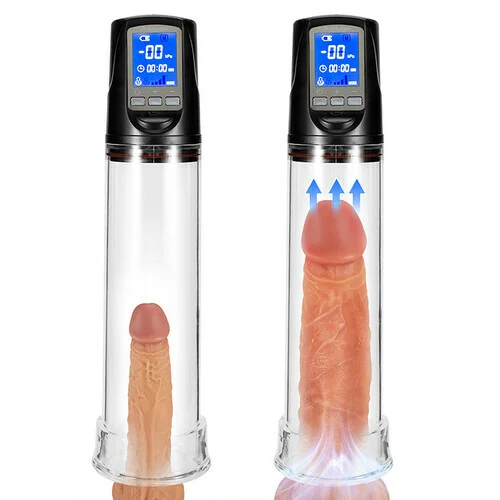 Automatic 2 Suction Modes Vacuum Penis Pump LCD