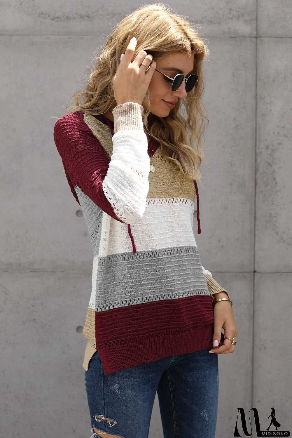 MidiSono - Classic Beach Bonfire Knitted Hoodie