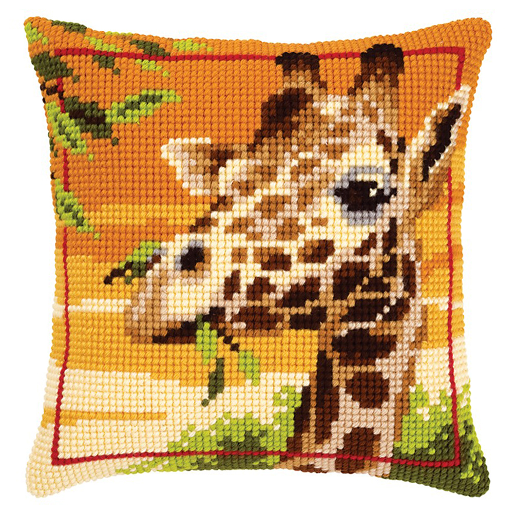 

Girraffe - 11CT Stamped Cross Stitch Pillowcase - 40*40CM, 501 Original