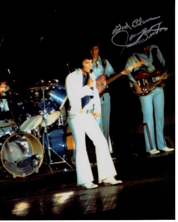 JAMES BURTON signed autographed ELVIS PRESLEY GUITARIST Photo Poster painting