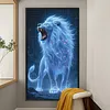 Blue Glowing Lion-11CT Stamped Cross Stitch 40*70cm(Big Size) tapestrymarket