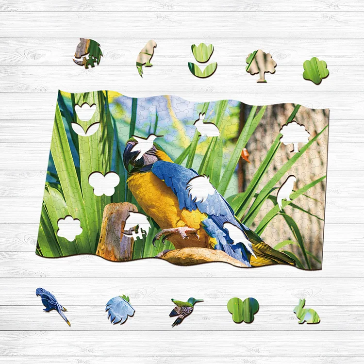 Ericpuzzle™ Ericpuzzle™Blue-and-Yellow Macaw Wooden Puzzle