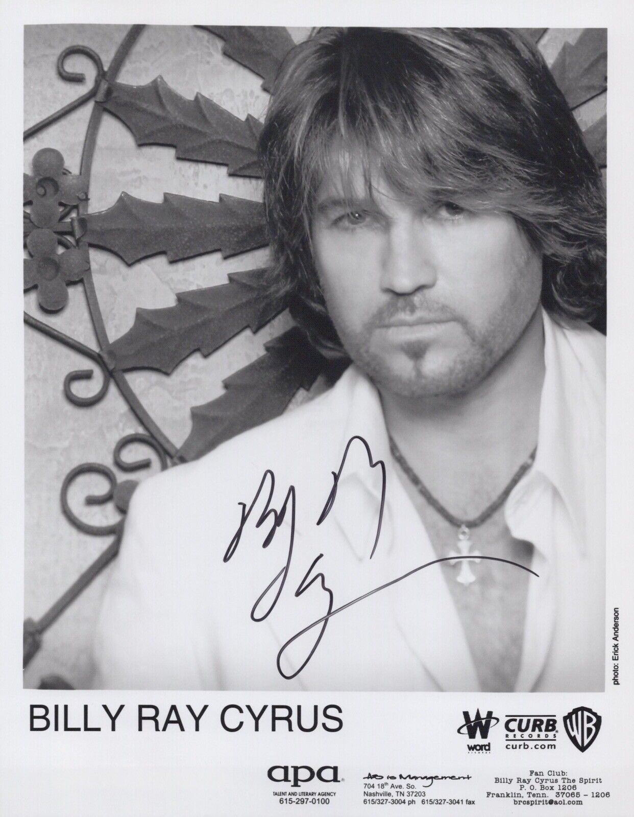 Country & Western star Billy Ray Cyrus signed 8x10 Photo Poster painting