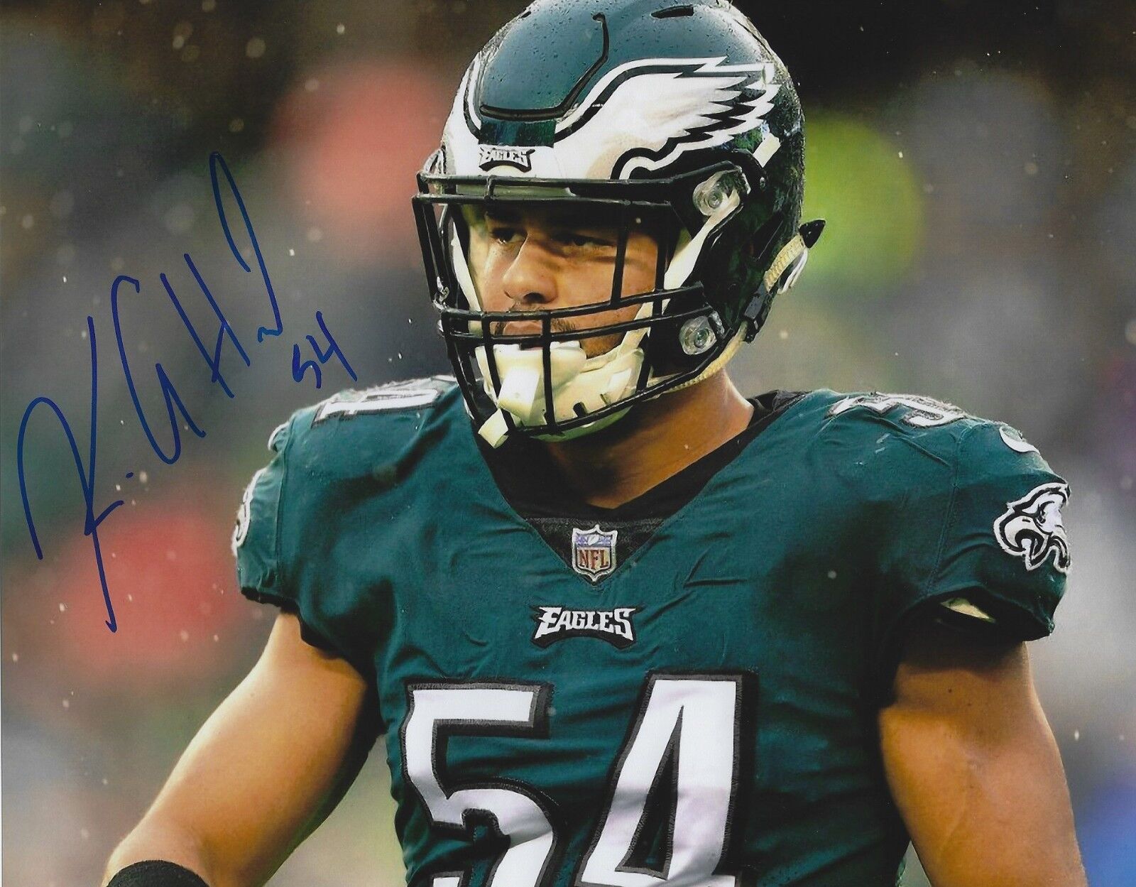 Autographed Kamu Grugier-Hill 8X10 Philadelphia Eagles Photo Poster painting with COA