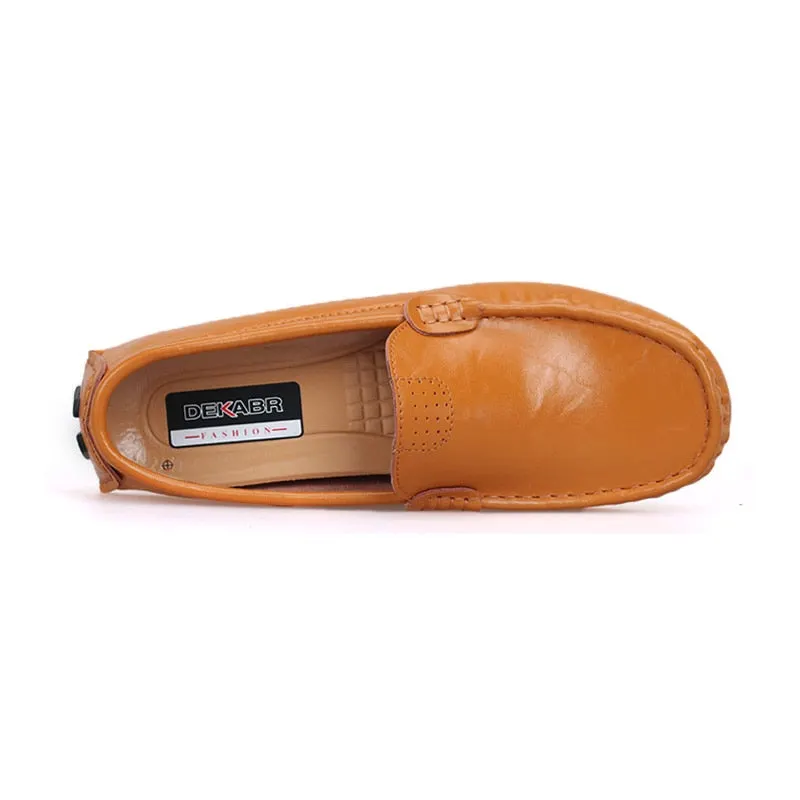 DEKABR Big Size 39~48 High Quality Genuine Leather Men Shoes Soft Moccasins Loafers Fashion Brand Men Flats Comfy Driving Shoes