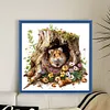 Hamster In Tree Hole-14CT Stamped Cross Stitch 50*50cm/19.69*19.69in tapestrymarket