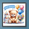 Diamond Painting-DIY Full Round Drill Birthday Bear
