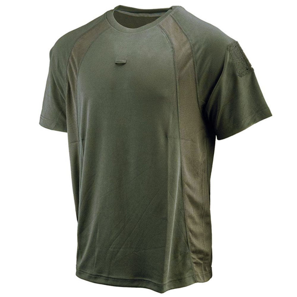 Men's Outdoor Tactical Colorblock Crewneck T-Shirt
